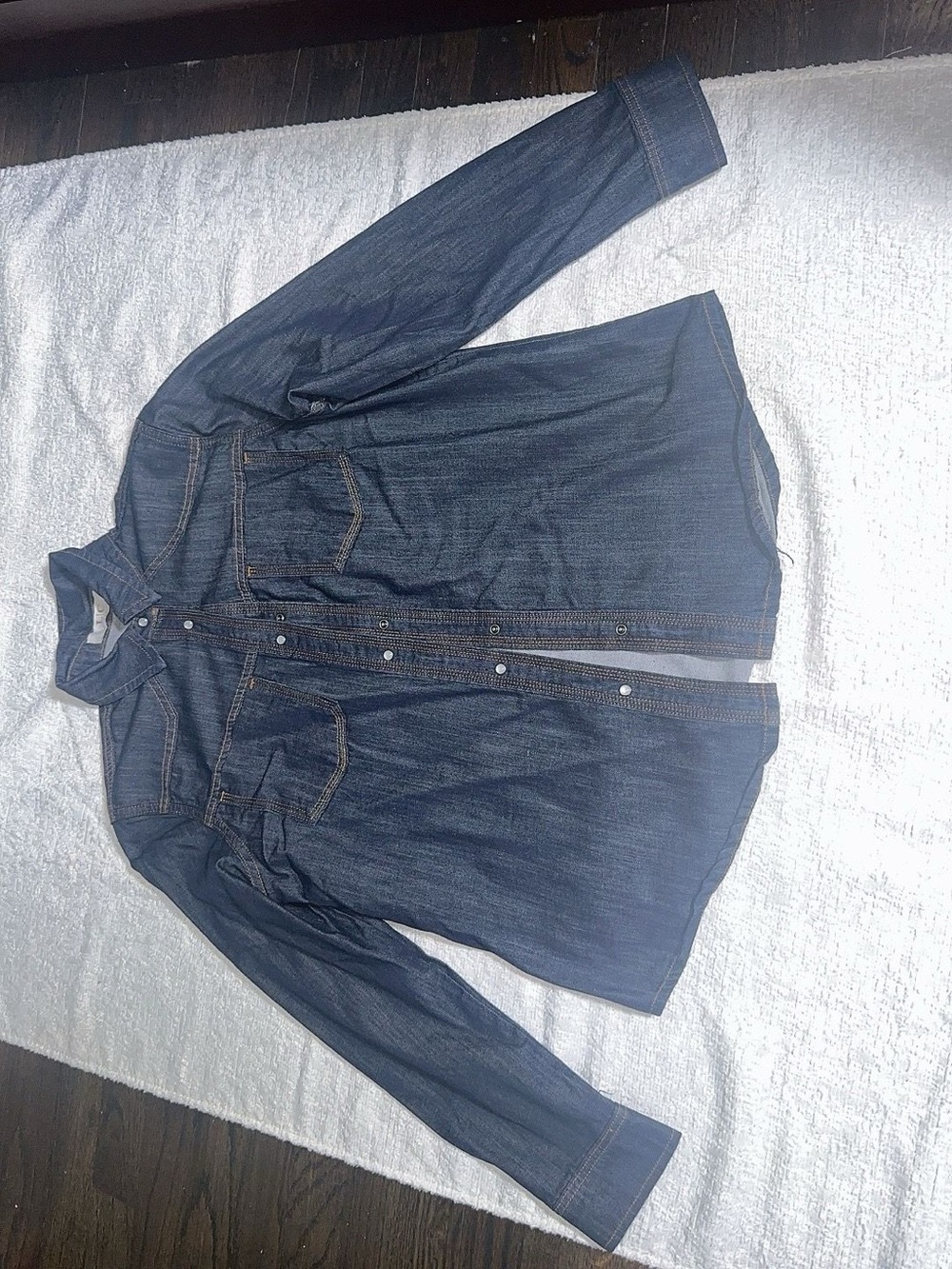 Classic Dark Indigo Denim Button-Up Shirt